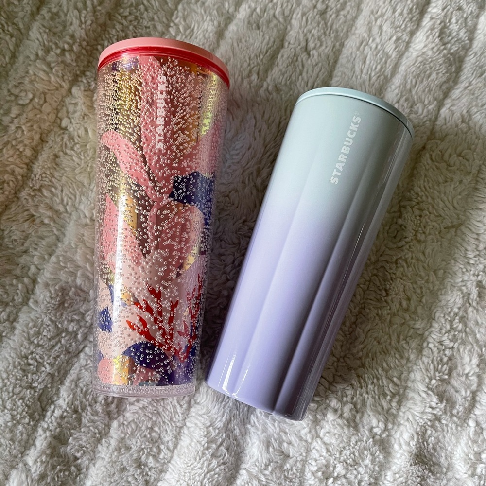 STARBUCKS TUMBLERS LOT OF TWO